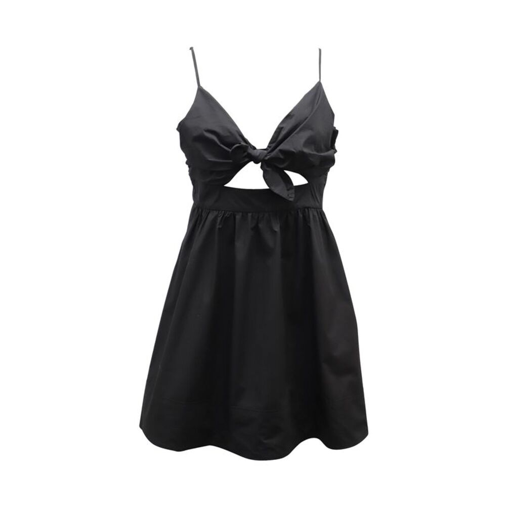 ALC Dani Tie Front Dress in Black Cotton